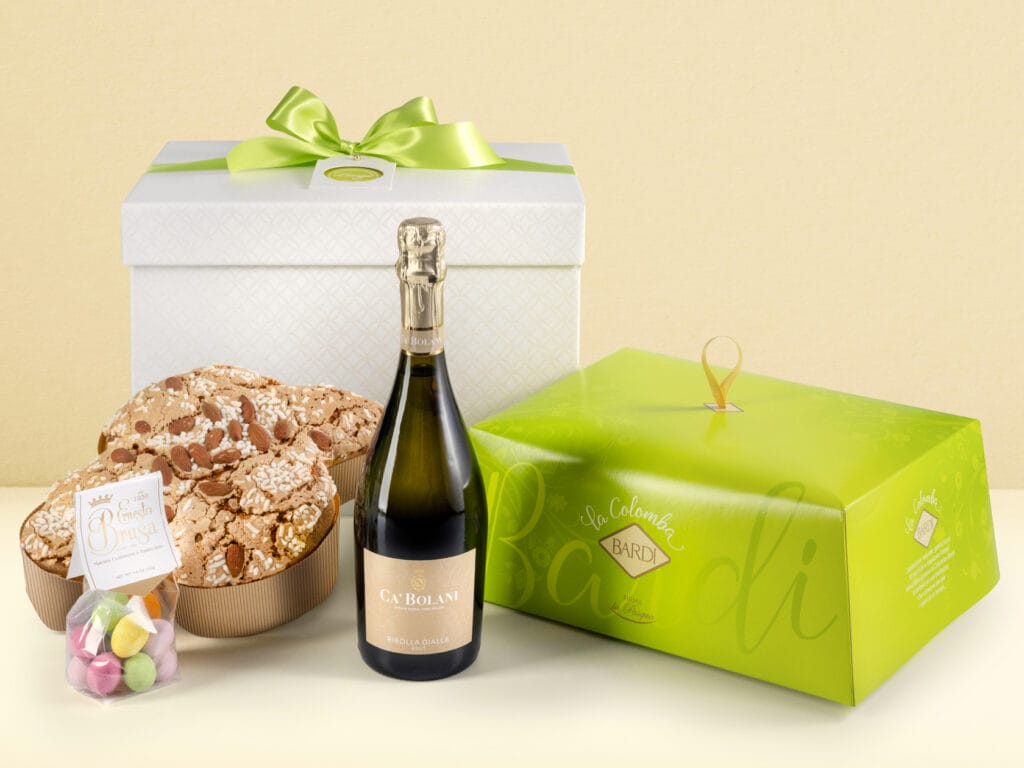 easter basket with dove