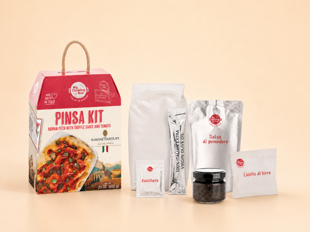 Roman-style Pinsa kit with truffle and tomato