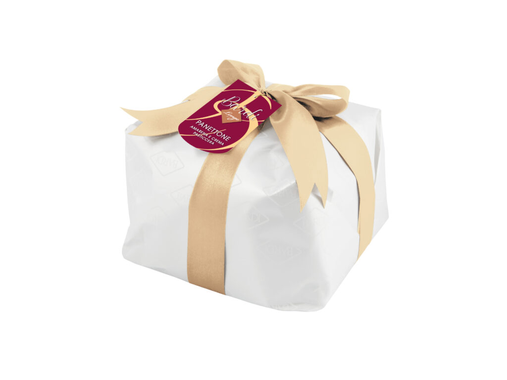 Bardi-Longo Panettone with Black Cherries and Custard, 750 g (Low-rise), wrapped
